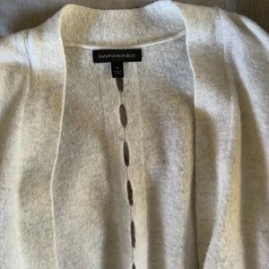 heather grey cutout cardigan